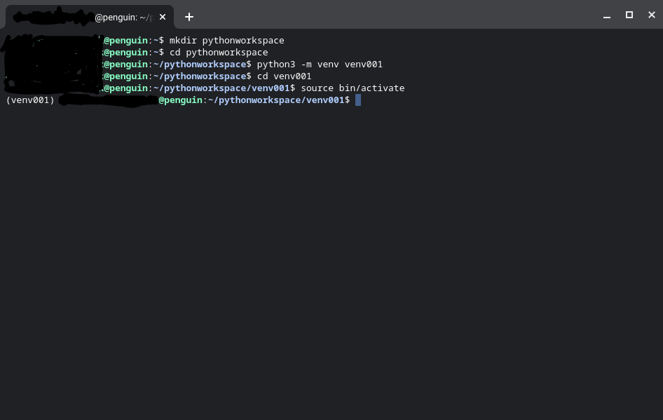 Chromebookのlinux開発環境上にpythonの開発環境を構築しアプリケーションを実行する 忠犬seの小さな肩